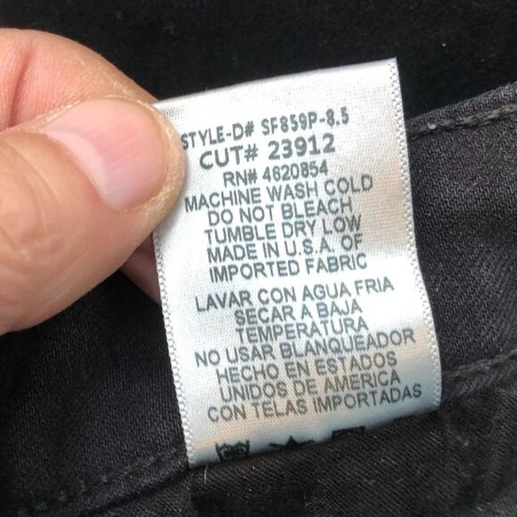 Just Black Womens  Pants Size 26P Lot Of Two Stretch Skinny Leg Casual Black Tan - Picture 10 of 14